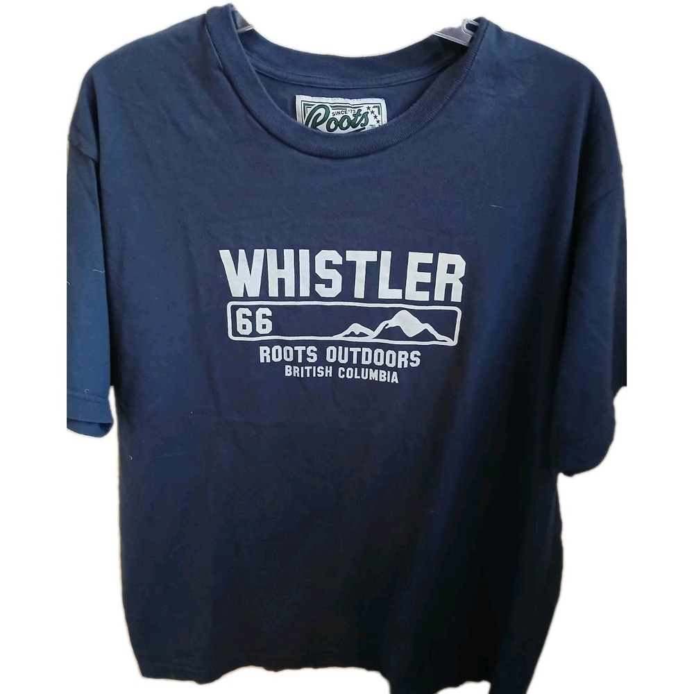 Men's Navy Canadian Roots Graphic Short Sleeve Classic Fit T-Shirt XL